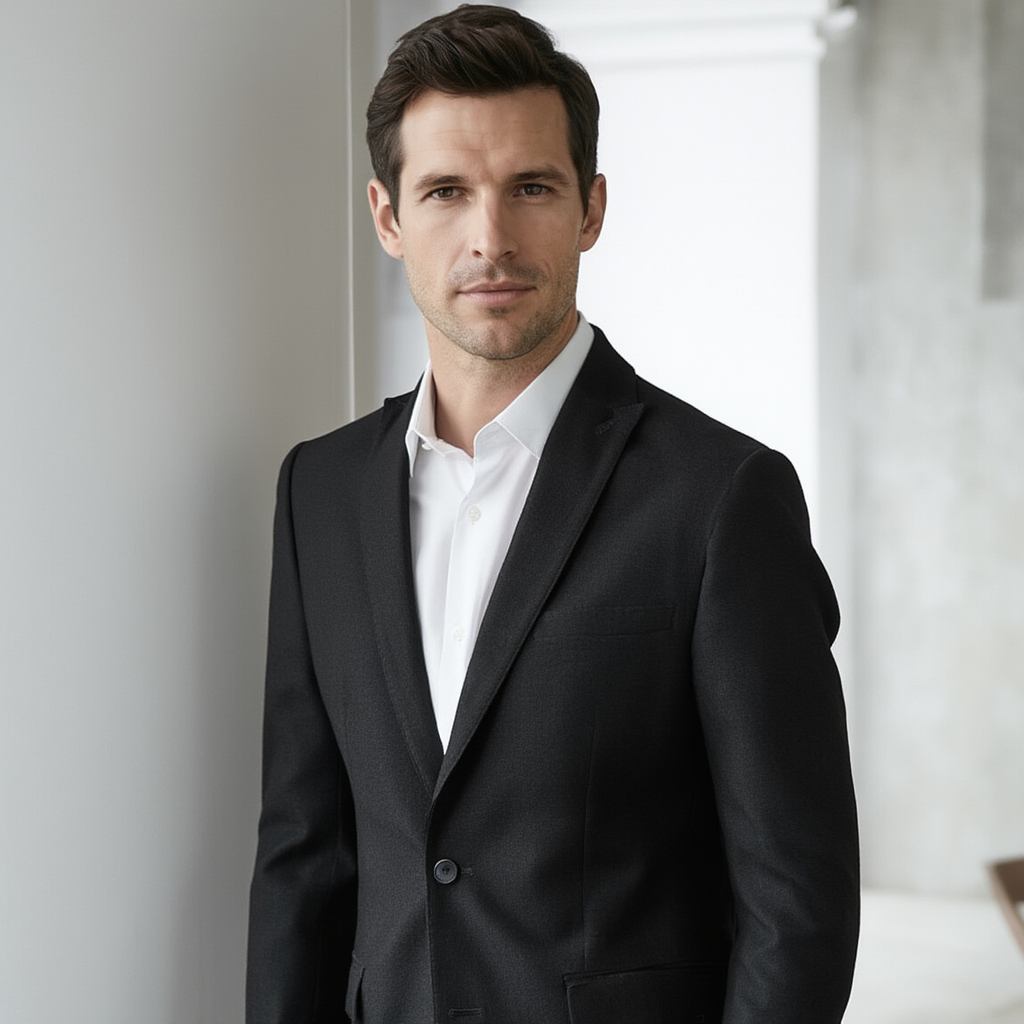 Élégance Pro | Veste Slim Homme en Tissu Premium avec Finition Impeccable | Polyvalente pour Toutes Occasions 2
