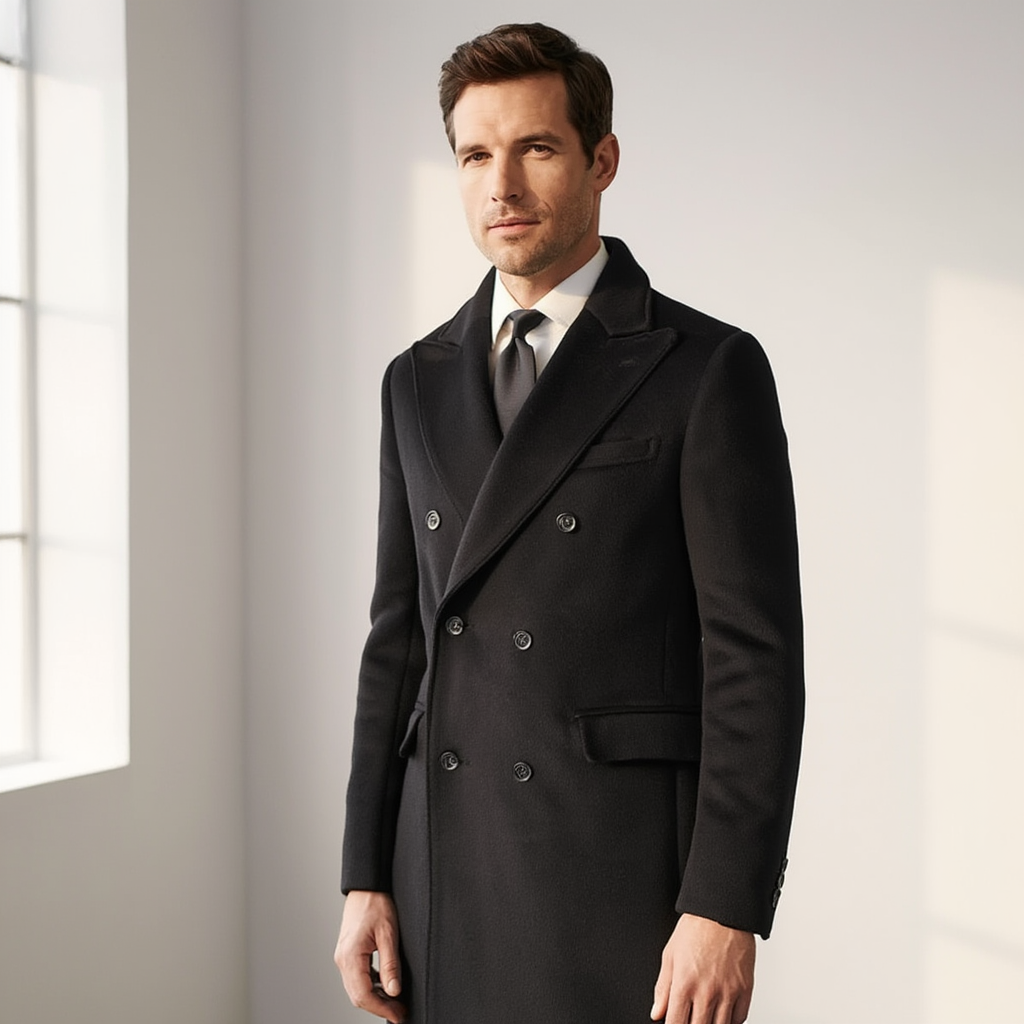 Manteau en Laine Slim avec Double Boutonnage et Revers Italien | Élégance et Chaleur pour l'Hiver 4