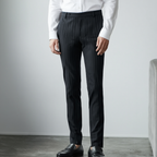 Pantalon Homme Slim Fit avec Rayures Craie - Tissu Confortable pour Élégance Moderne 2