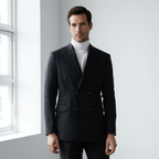 Costume Homme Croisé Slim en Gris Uni avec Détails Élégants pour Toutes Occasions 5