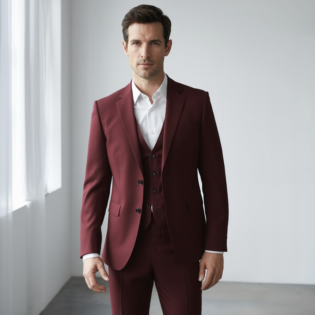 Élégance Suprême | Costume Homme 3 Pièces avec Veste à Épaulettes | Look Chic pour Mariage et Événements Formels 4