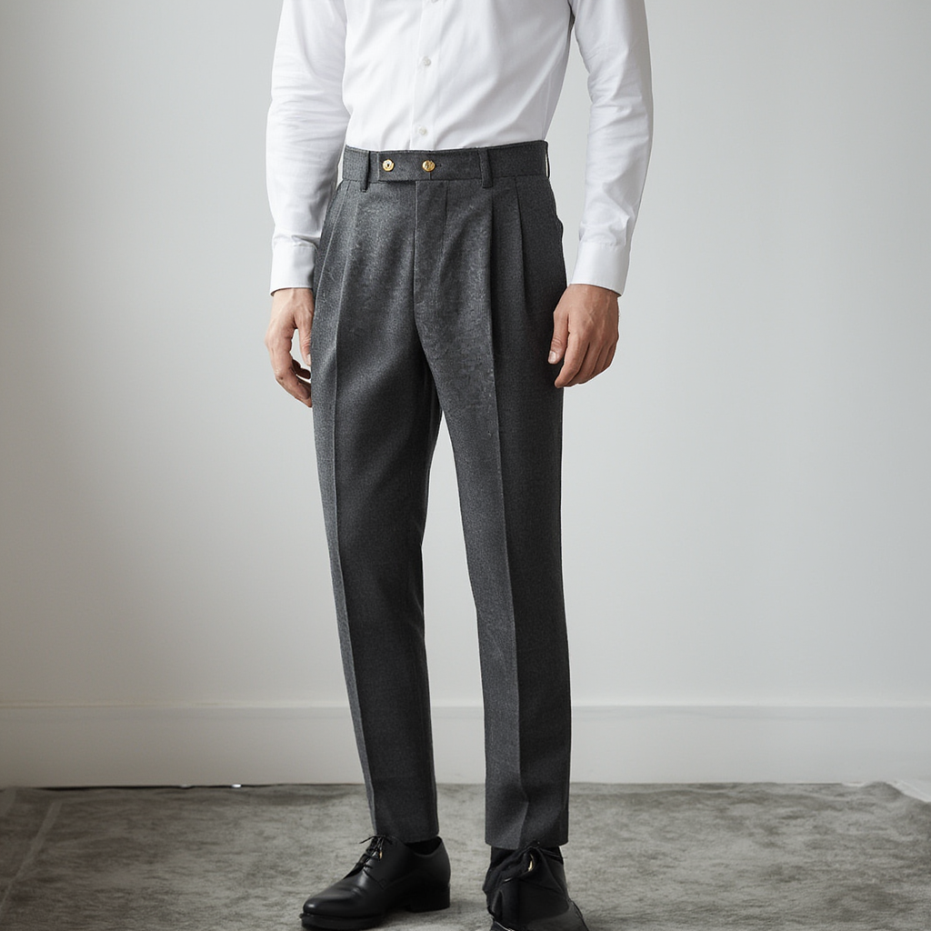 Pantalon Homme Slim Fit en Polyester avec Taille Haute | Élégance et Confort pour Quotidien 2
