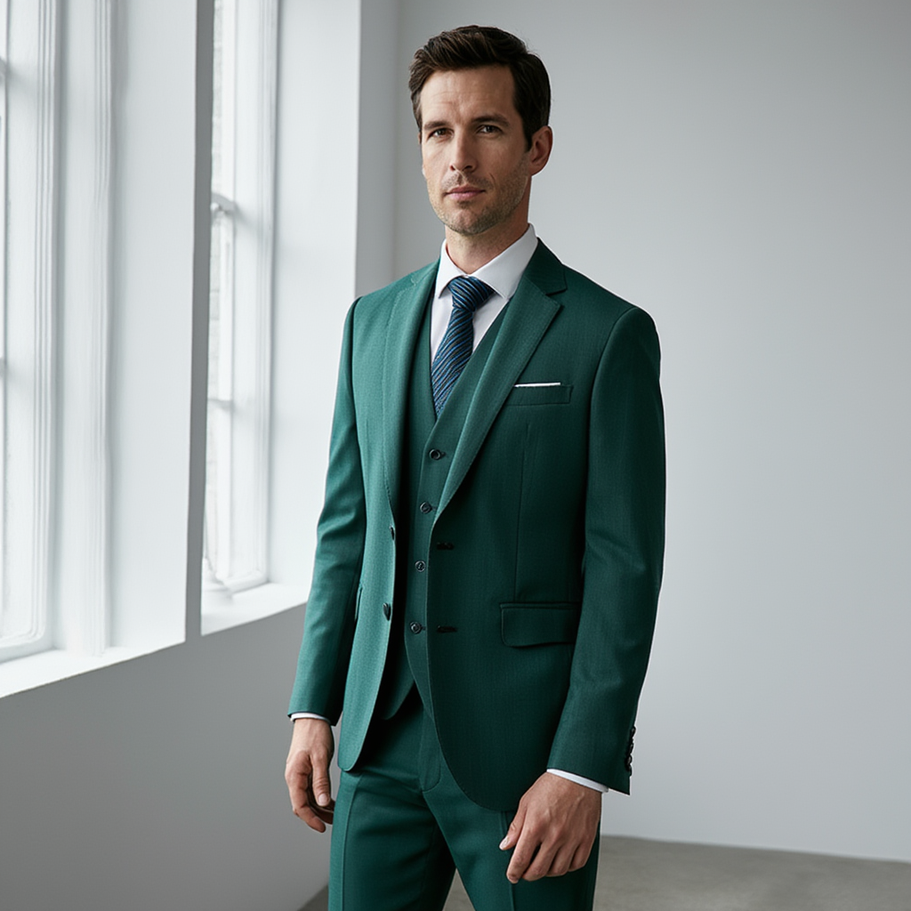 Élégant Costume 3 Pièces Classique pour Homme avec Veste et Gilet | Tenue Sophistiquée pour Toutes Occasions 3