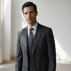 Costume Élégant 3 Pièces À Carreaux Homme avec Coupe Slim Fit | Ensemble Harmonieux pour Occasions Formelles 3