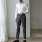 Pantalon Habillé à Carreaux Slim Fit en Polyester Viscose | Élégance et Confort Quotidien 2