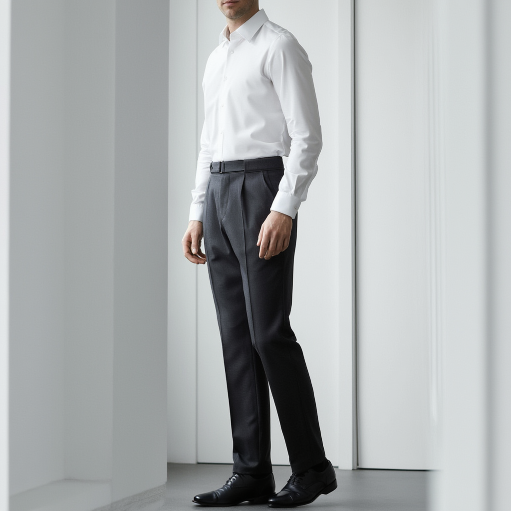 Pantalon Homme Slim Ajustable avec Taille Haute | Élégant et Confortable pour Toutes Occasions 2