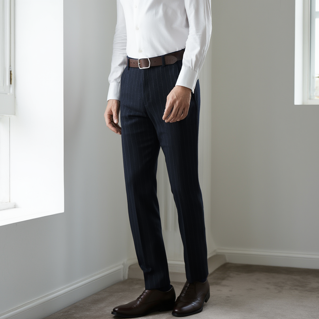 Élégance Classique | Pantalon Habillé Rayé pour Homme avec Coupe Moderne | Confort Optimal pour Occasions Formelles 2