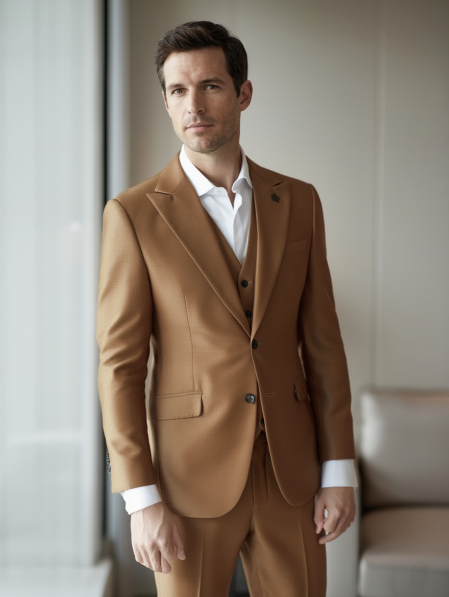 Élégance Urbaine | Costume 3 Pièces Homme Slim Fit en Coton Doux | Style Contemporain pour Confort Optimal 2