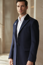 Manteau Élégant en Laine avec Col en Velours pour Automne-Hiver - Style Sophistiqué 4