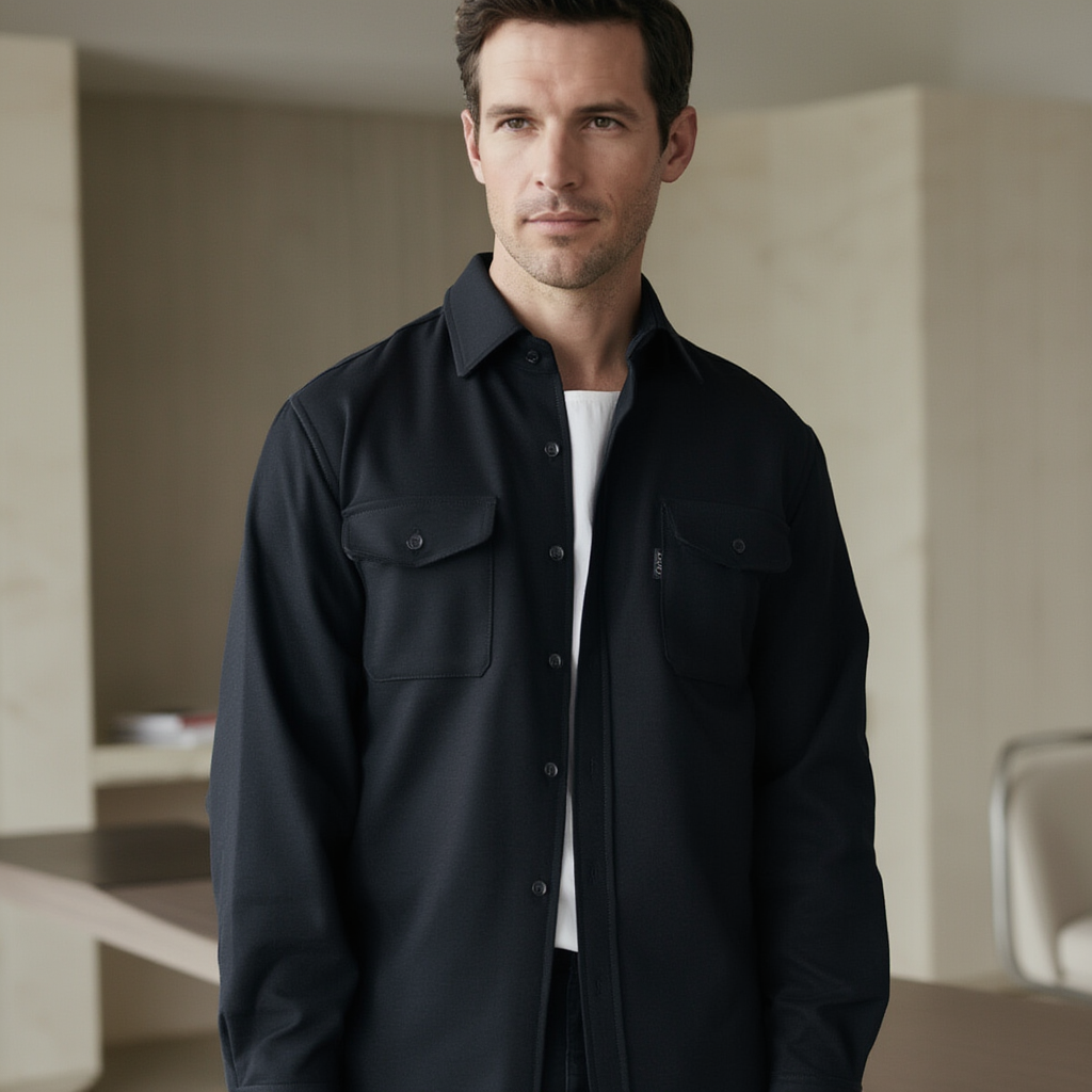 Eclipse Automne | Chemise Homme Classique à Manches Longues avec Poignets Ajustables | Élégance Polyvalente 2