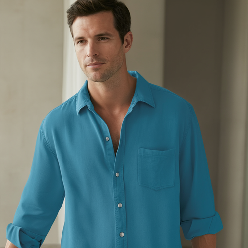 Harmonie Urbaine | Chemise Homme à Manches Longues avec Col Classique | Élégance Décontractée pour Toutes Occasions 2