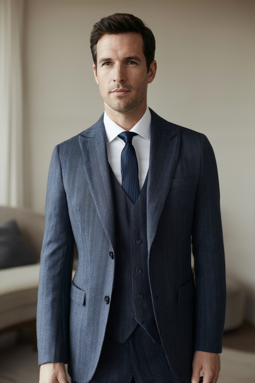 Arthur | Costume Trois Pièces en Tweed avec Blazer et Gilet | Élégance Masculine pour Automne-Hiver 4