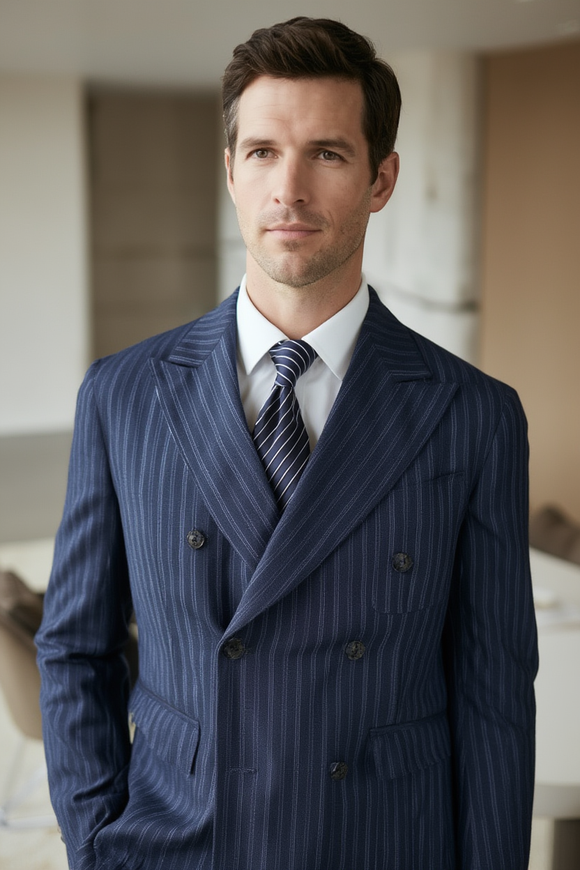 Élégance Intemporelle | Costume Trois Pièces Chic en Tweed pour Mariage 3