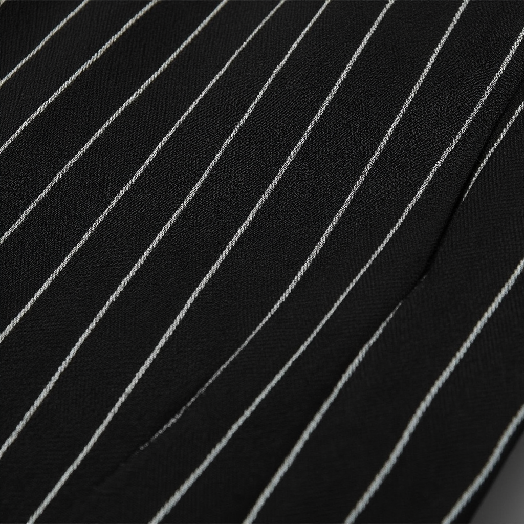 Pantalon Homme Slim Fit avec Rayures Craie - Tissu Confortable pour Élégance Moderne 4