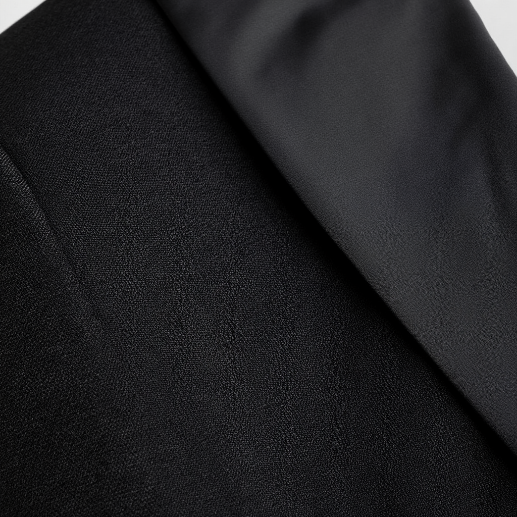 Élégance Noire | Smoking Slim Homme en Laine avec Revers en Satin | Ensemble 3 Pièces pour Mariages 5