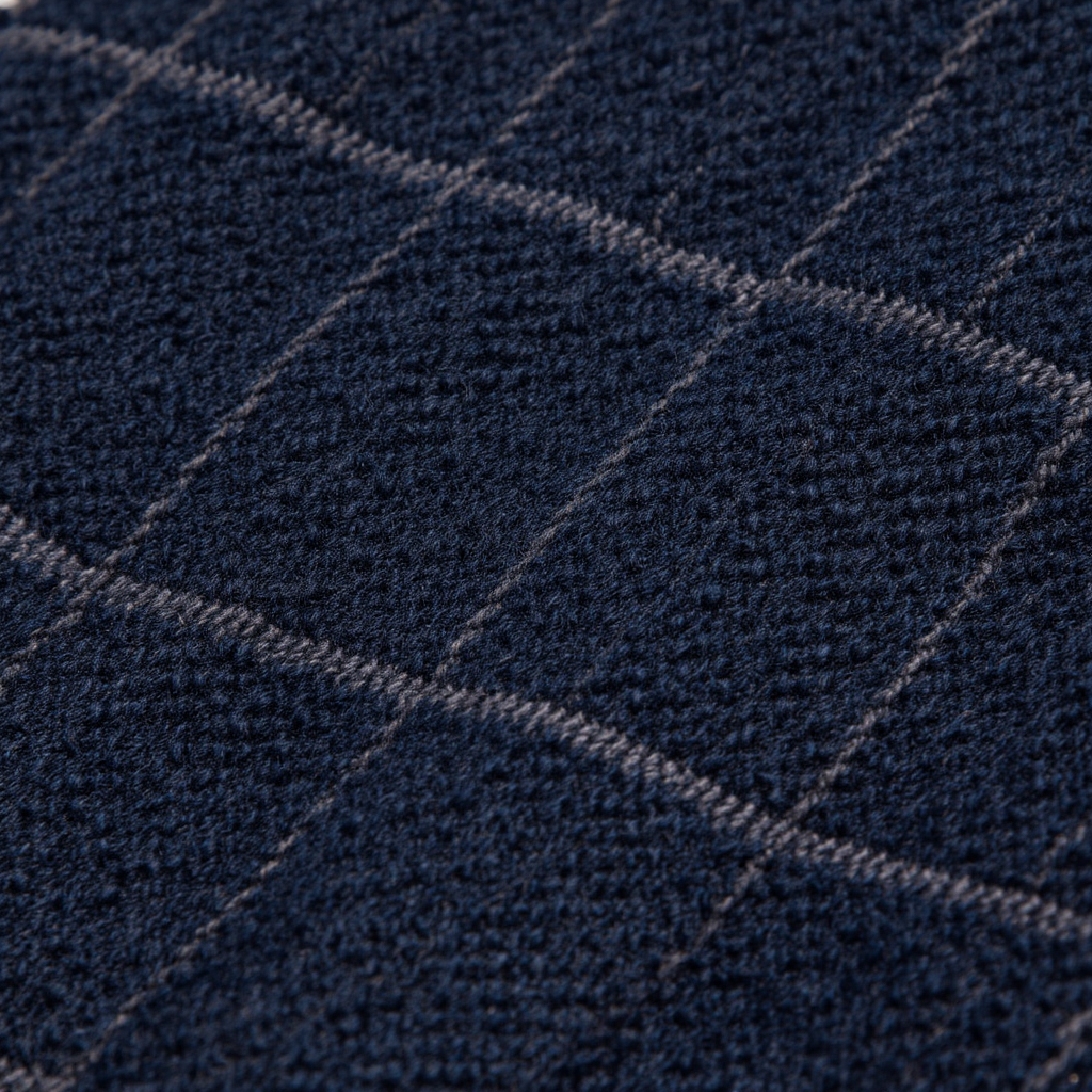 Veste Élégante pour Homme | Veste Carreaux Bleu Marine Ajustée avec Détails Contemporains | Polyvalente pour Bureau et Sorties 6