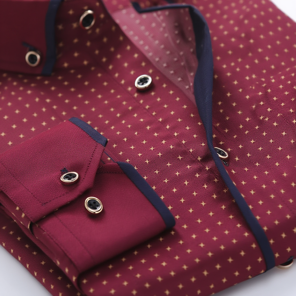 Chemise Homme à Motifs avec Détails Contrastés | Élégance et Confort pour le Bureau 10