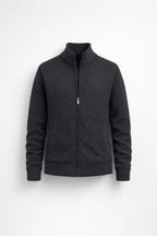 Élégance | Gilet Zippé en Maille pour Homme avec Motif Géométrique | Style Business Casual pour Confort et Modernité 6