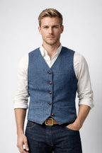 Élégance Printemps | Gilet Homme Sans Manches avec Encolure en V | Polyvalent pour Toutes Occasions 5