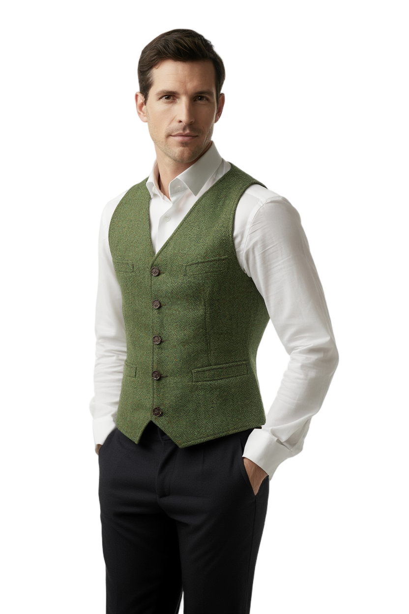 Élégance Printemps | Gilet Homme Sans Manches avec Encolure en V | Polyvalent pour Toutes Occasions 1