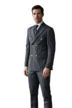 Élégance Britannique | Costume Trois Pièces avec Blazer Ajusté | Look Raffiné pour Occasions Formelles 1