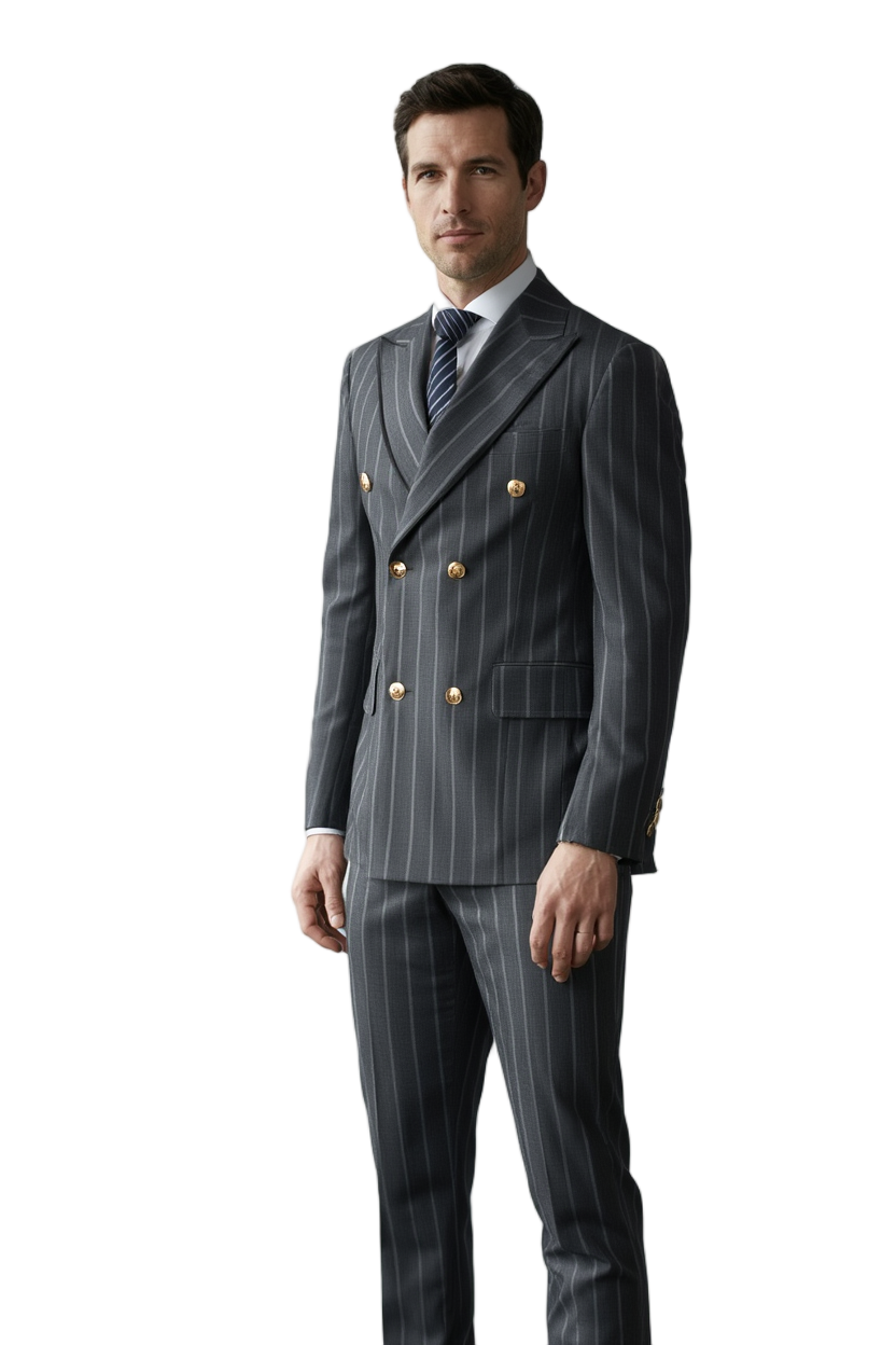 Élégance Britannique | Costume Trois Pièces avec Blazer Ajusté | Look Raffiné pour Occasions Formelles 1