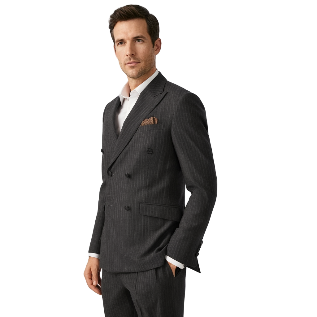 Costume Homme Mariage Slim 2 Pièces en Polyester avec Drapé Fluide | Élégance et Confort pour Événements Formels 1