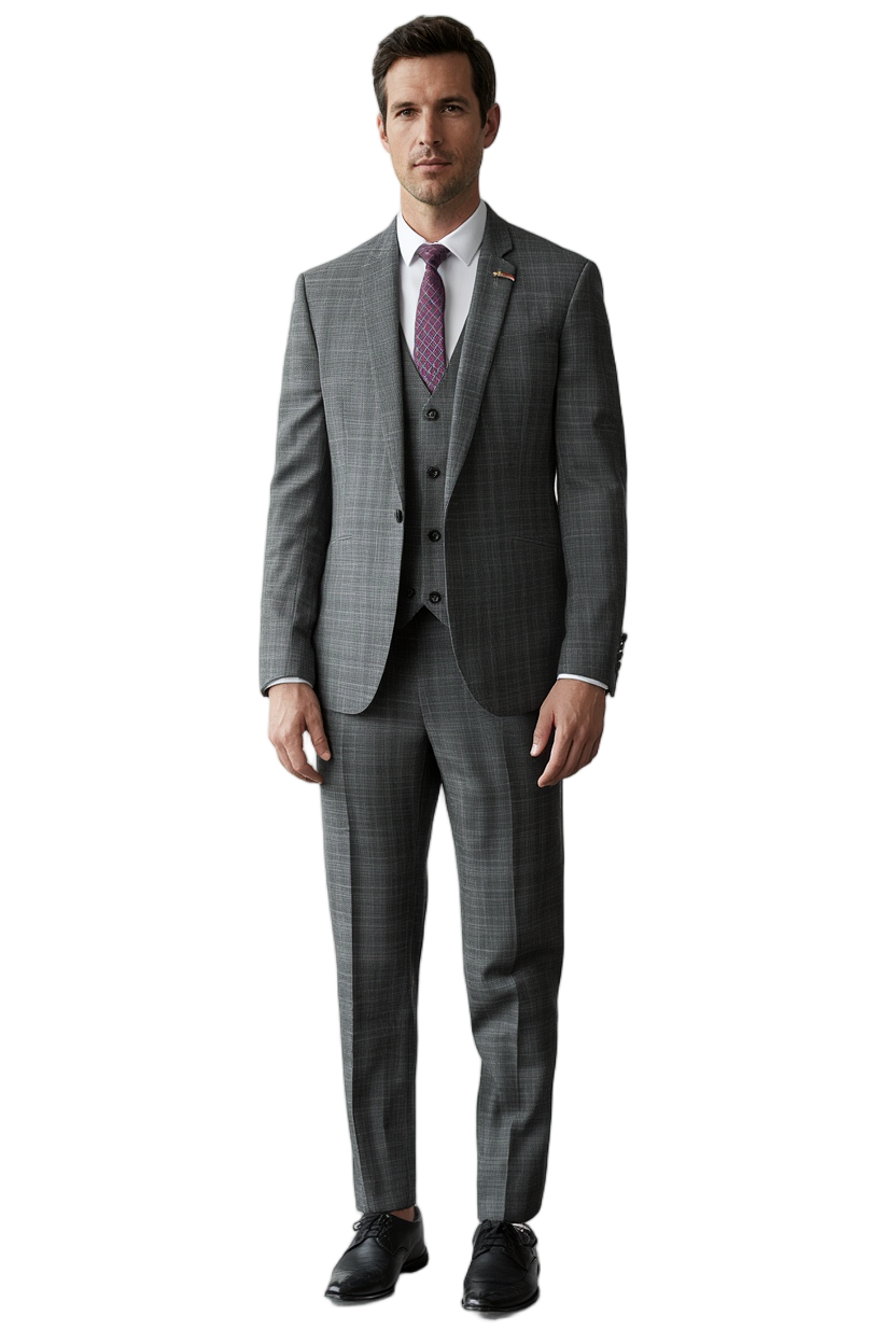 Élégance Moderne | Blazer Ajusté en Tweed avec Fermeture à 1 Bouton | Style Polyvalent pour Gentleman 1