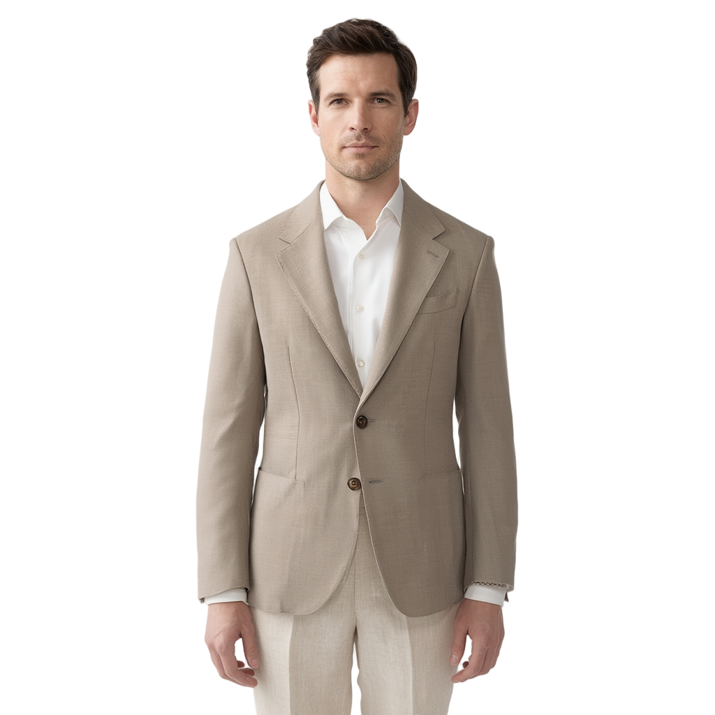 FirenzeLumière | Veste en Lin Slim pour Homme avec Doublure Partielle | Élégance et Confort pour les Événements 3