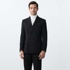 Costume Homme Croisé Slim en Gris Uni avec Détails Élégants pour Toutes Occasions 8