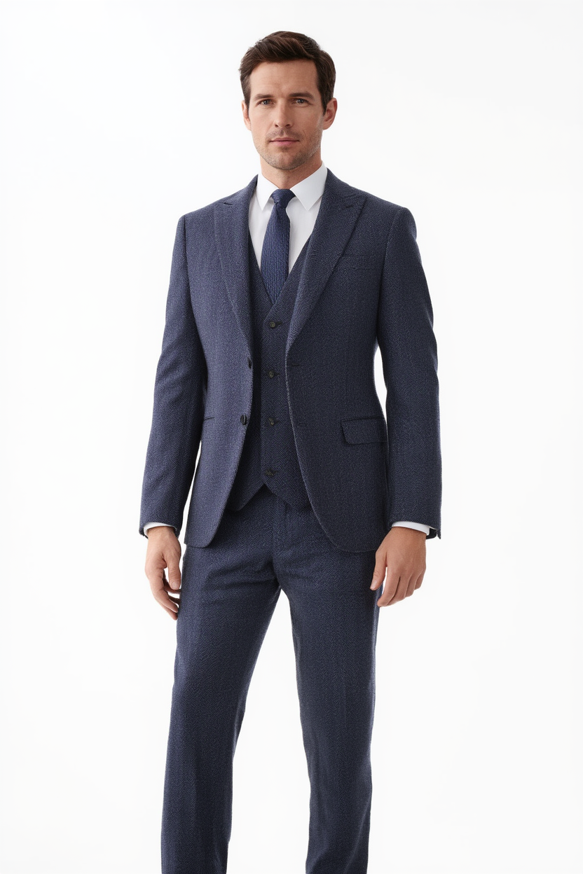 Arthur | Costume Trois Pièces en Tweed avec Blazer et Gilet | Élégance Masculine pour Automne-Hiver 2