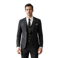 Costume Élégant 3 Pièces Rayé avec Coupe Slim Fit | Ensemble Raffiné pour Occasions Formelles 1
