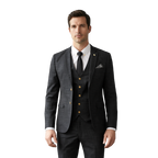 Costume Élégant 3 Pièces Rayé avec Coupe Slim Fit | Ensemble Raffiné pour Occasions Formelles 1
