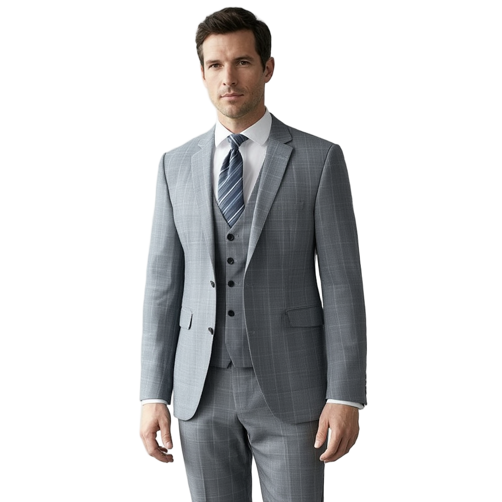 Majestueux | Costume 3 Pièces Classique pour Homme avec Veste et Gilet | Élégance pour Occasions Formelles 1