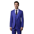 Costume Homme 3 Pièces Slim Fit à Carreaux Marine | Élégance pour Mariage et Événements 1