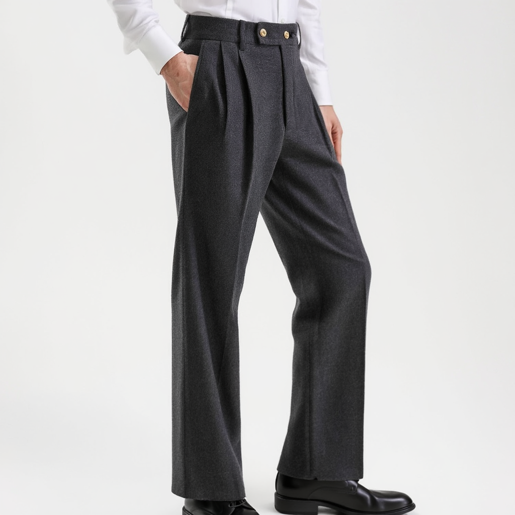 Pantalon Homme Slim Fit en Polyester avec Taille Haute | Élégance et Confort pour Quotidien 3
