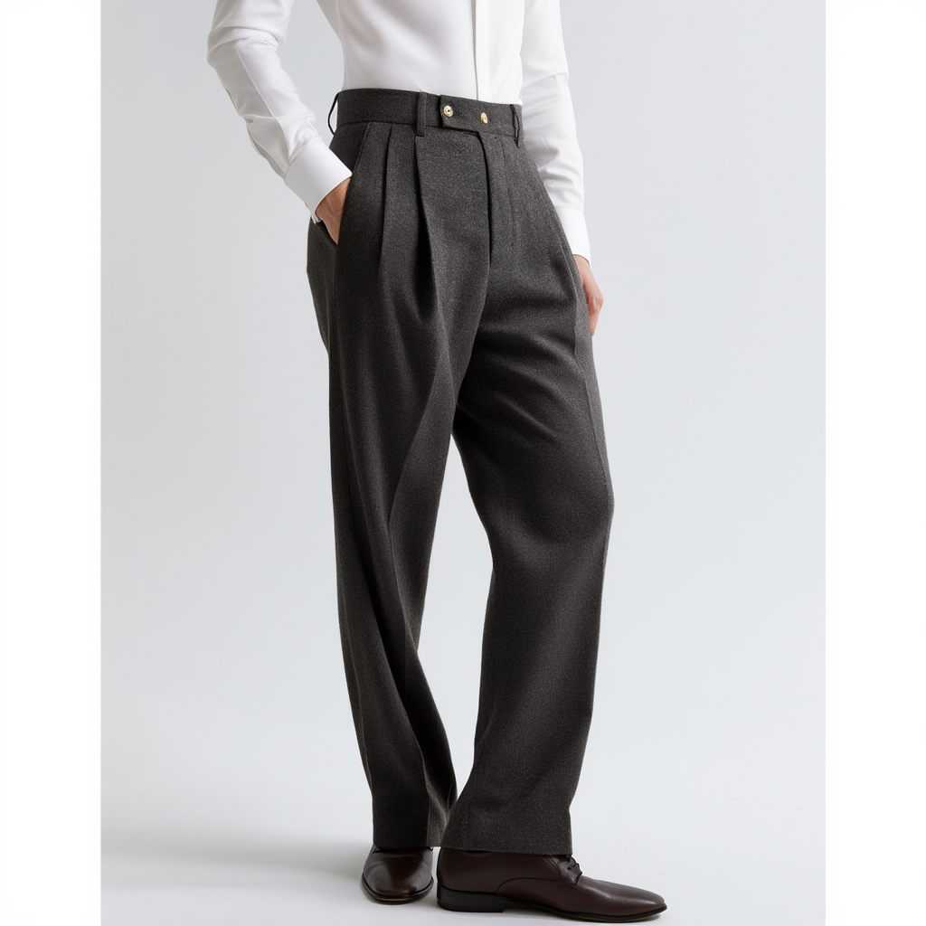 Pantalon Tailleur Femme Chic en Polyester Premium avec Ajustement Latéral | Élégance et Confort 2