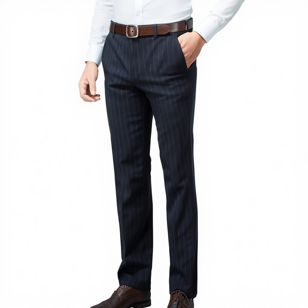 Élégance Classique | Pantalon Habillé Rayé pour Homme avec Coupe Moderne | Confort Optimal pour Occasions Formelles 5