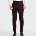 Pantalon Homme Tailleur à Carreaux avec Coupe Ajustée | Élégance Polyvalente pour Professionnels 2