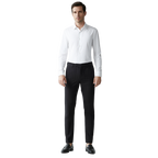 Pantalon Homme Slim Fit avec Rayures Craie - Tissu Confortable pour Élégance Moderne 1