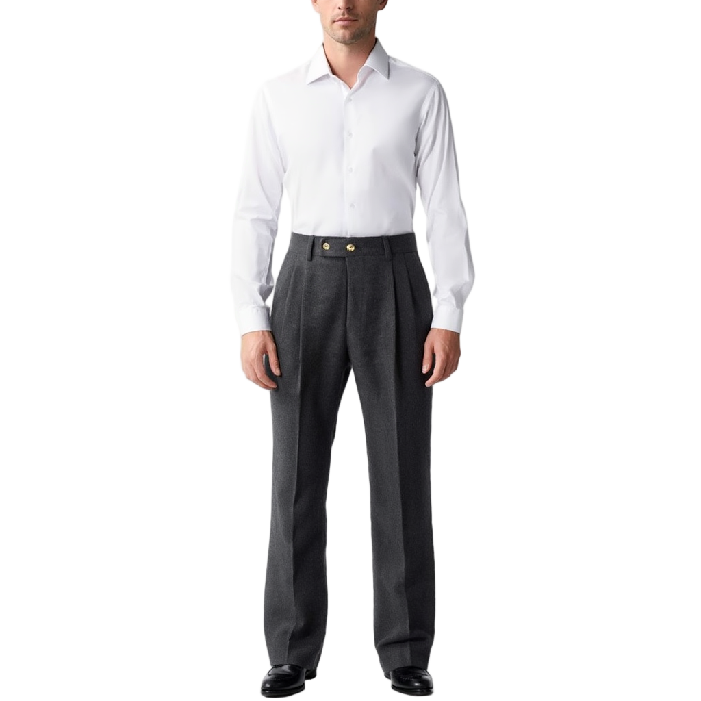 Pantalon Homme Slim Fit en Polyester avec Taille Haute | Élégance et Confort pour Quotidien 1