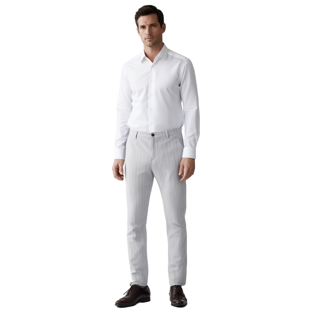 Pantalon Habillé Rayé pour Homme avec Coupe Slim Fit | Élégance et Confort au Bureau 16