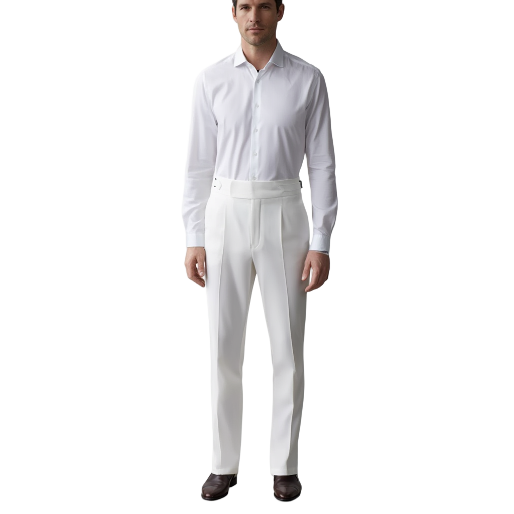 Pantalon Homme Slim Taille Haute en Polyester avec Confort Optimal | Élégance Moderne pour Style Professionnel 1
