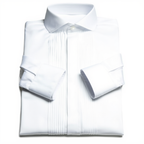 Chemise Smoking Élégante Poignets Doubles