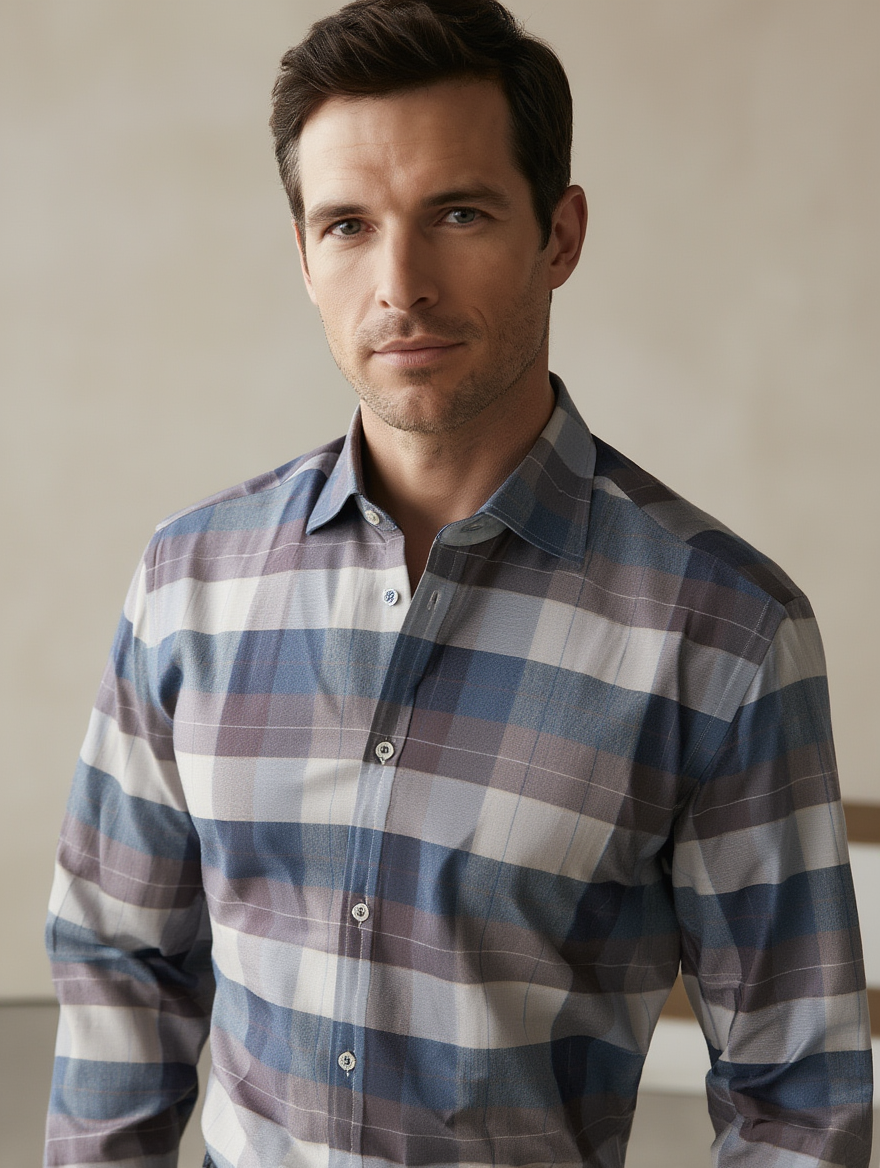 Chemise Oxford Homme Carreaux Sophistiquée