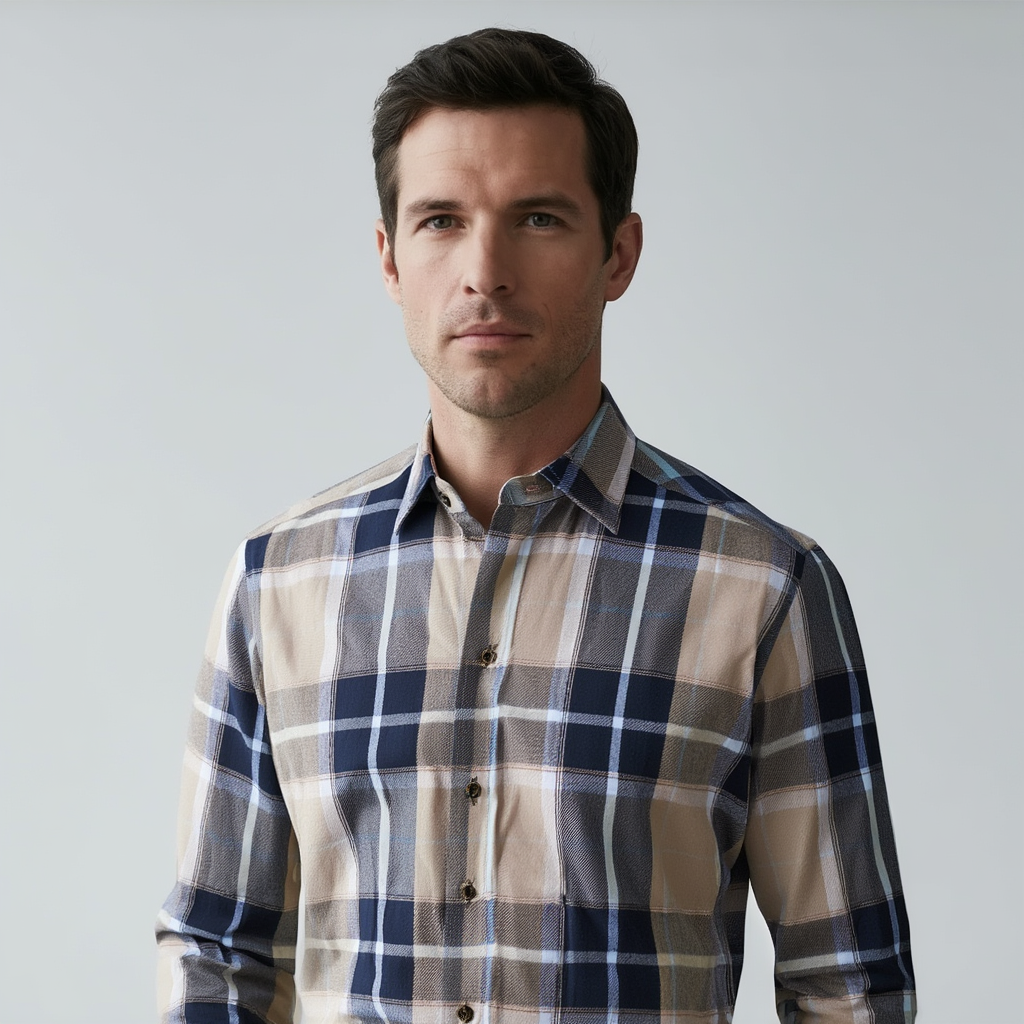 Carreaux Couture Homme Chemise Habillée | Coton a Carreaux