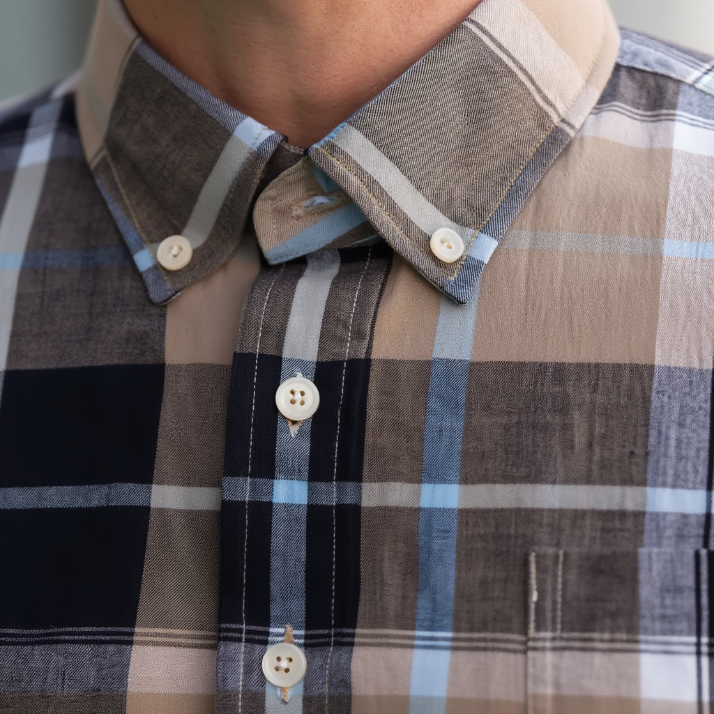 Carreaux Couture Homme Chemise Habillée | Coton a Carreaux