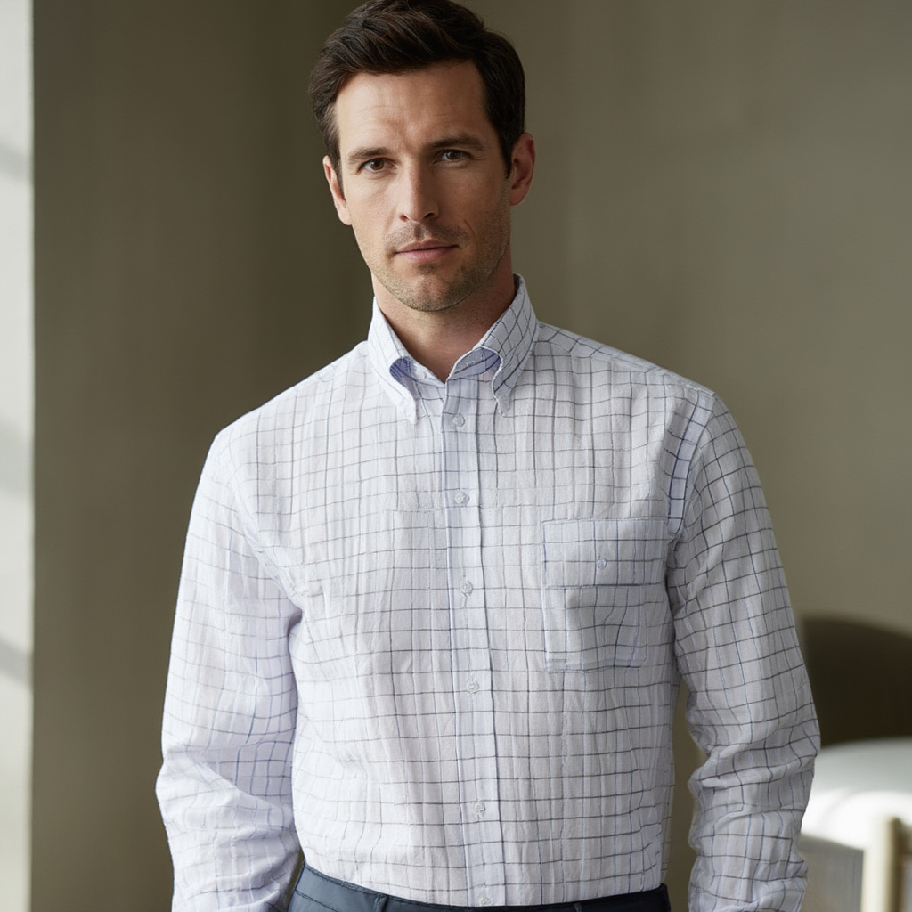 Chemise Carreaux Homme Chemise Habilee | Coton Carreaux