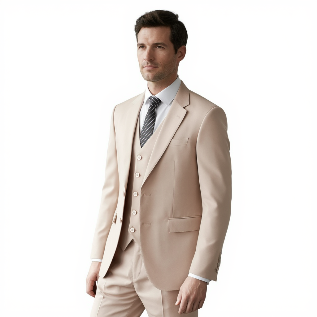 VogueLine | Costume 3 Pièces Slim Fit avec Veste, Gilet et Pantalon | Élégance Contemporaine pour Toutes Occasions 2