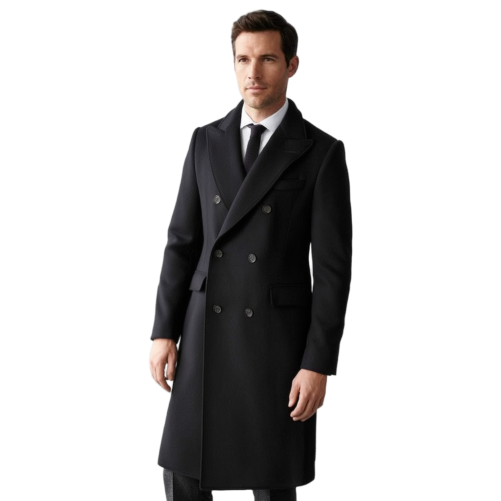 Manteau en Laine Slim avec Double Boutonnage et Revers Italien | Élégance et Chaleur pour l'Hiver 1